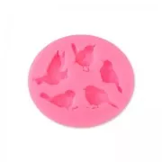 Moule silicone pour pâte polymère et pâte de métal - Oiseaux