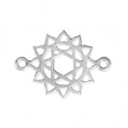 Intercalaire Chakra du coeur 2 anneaux 20x15 mm en Argent 925 x1