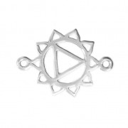 Intercalaire Chakra du plexus solaire 2 anneaux 20x15 mm en Argent 925 x1|raw }}