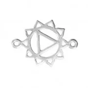 Intercalaire Chakra du plexus solaire 2 anneaux 20x15 mm en Argent 925 x1