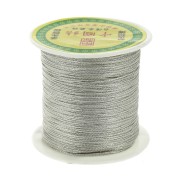 Fil nylon torsadé métallisé 0.6 mm argenté x130 m|raw }}