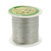 Fil nylon torsadé métallisé 0.3 mm argenté x170 m|raw }}