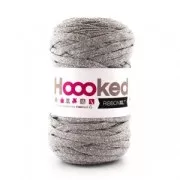 Fil trapilho - Hoooked Ribbon XL DMC - Pelote Jersey Silver Glitter x 85m