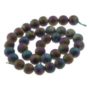 Perles Rondes Druzy Agate  8 mm Iris x10|raw }}