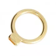 Fermoir T 21 mm pour lacet 5 mm Doré à l'or fin  x1