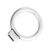 Fermoir T 21 mm pour lacet 5 mm Placage Argent fin vieilli x1