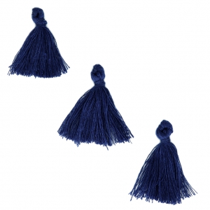Pompons imitation coton 26-30 mm Marine x10