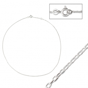 Tour de cou chaîne maille forçat limée 1.4 mm en Argent 925 x42 cm