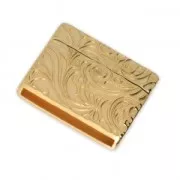 Fermoir aimanté motif baroque 19.3x22.3 mm pour lacet 20 mm Doré à l'or fin x1