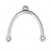 Intercalaire 1 pont 23x24 mm Placage Argent fin vieilli x1