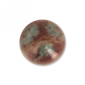 Cabochon en résine imitation pierre gemme 8 mm Jaspe Poppy x1