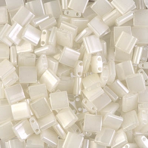 Miyuki Tila Beads 5x5x1.9 mm TL-0512 - White Alabaster Glazed Luster x10g