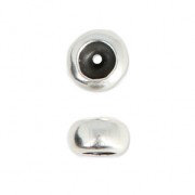 Perle stoppeur en métal 5.9 mm avec un trou de 1.2 mm Placage Argent fin vieilli x1|raw }}