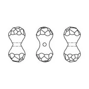 Modular Bead PureCrystal 5150 11x6 mm Black diamond x1