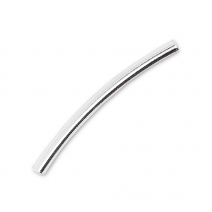 Perle tube incurvé - Fabrication européenne 25x2 mm - Argent 925 x1