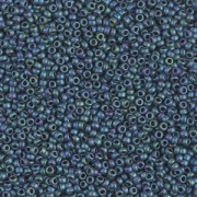 Rocaille Miyuki 15/0 2064 - Mat Metallic Blue Green Iris x8g|raw }}