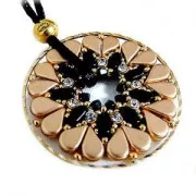 Perles en verre Amos® par Puca® 5x8 mm Red Métallic Mat x10g