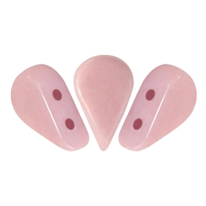 Perles en verre Amos® par Puca® 5x8 mm Opaque Light Rose Ceramic Look x10g
