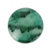 Cabochon en résine imitation pierre gemme 25 mm Green Jade x1