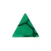 Cabochon triangle imitation Howlite teinté 8.5x8.5 mm Green x5|raw }}