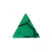 Cabochon triangle imitation Howlite teinté 8.5x8.5 mm Green x5