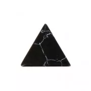 Cabochon triangle imitation Howlite teinté 8.5x8.5 mm Jet x5