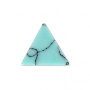 Cabochon triangle imitation Howlite teinté 8.5x8.5 mm Blue Veraman x5