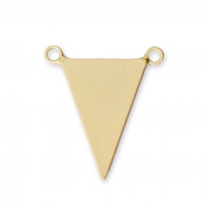 Intercalaire triangle 2 anneaux 15.5x13.5 mm doré satiné x1