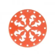 Intercalaire rond multirangs en plexiglas 27 mm Coral x1