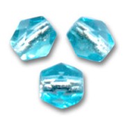 Facettes 4 mm Aquamarine Silver Line x50