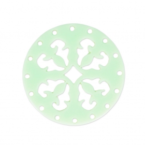 Intercalaire rond multirangs en plexiglas 27 mm Mint Green x1
