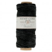 Bobine de 62 mètres de fil de chanvre Hemp Cord 1.1 mm Noir