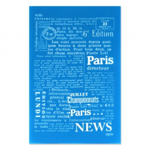 Silk Screen Moiko pour Pâte polymère 74x105 mm - Motif Journal 9.30