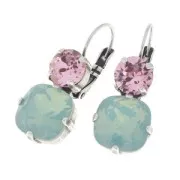 Dormeuses porte-cabochons PureCrystal 1028/1088 8 mm et 4470 12 mm - Doré x2