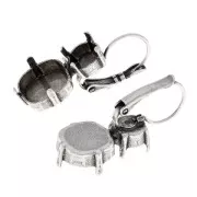 Dormeuses porte-cabochons PureCrystal 1028/1088 8 mm et 4470 12 mm - Doré x2