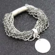 Cordon perlé avec des rocailles 2.4 mm pour créations DIY - Noir x 3m