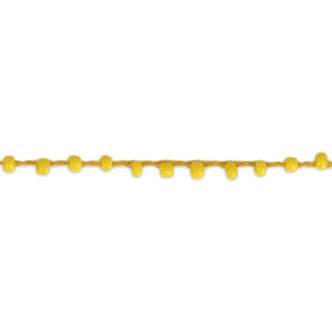 Cordon perlé avec des rocailles 2.4 mm pour créations DIY - Jaune x 3m