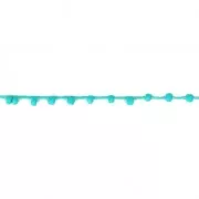 Cordon perlé avec des rocailles 2.4 mm pour créations DIY - Turquoise x3m