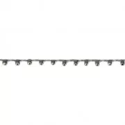 Cordon perlé avec des rocailles 2.4 mm pour créations DIY - Argenté x3m