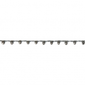 Cordon perlé avec des rocailles 2.4 mm pour créations DIY - Argenté x3m