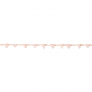 Cordon perlé avec des rocailles 2.4 mm pour créations DIY - Peach x3m