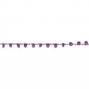 Cordon perlé avec des rocailles 2.4 mm pour créations DIY - Mauve x3m