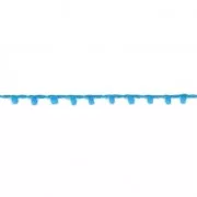 Cordon perlé avec des rocailles 2.4 mm pour créations DIY - Bleu Clair x3m