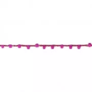 Cordon perlé avec des rocailles 2.4 mm pour créations DIY - Fuchsia x3m