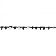 Cordon perlé avec des rocailles 2.4 mm pour créations DIY - Noir/Blanc x3m