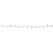 Cordon perlé avec des rocailles 2.4 mm pour créations DIY - Transparent x3m