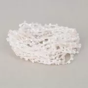 Cordon perlé avec des rocailles 2.4 mm pour créations DIY - Rose/Blanc x3m