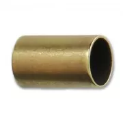 Perle tube gros trou 10x6 mm pour cordon 5 mm bronze x1