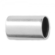 Perle tube gros trou 10x6 mm pour cordon 5 mm Placage Argent fin vieilli x1|raw }}