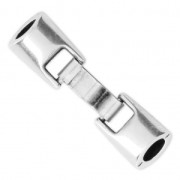 Fermoir crochet pour bracelet ou collier pour cordon 4mm Placage Argent fin vieilli x1|raw }}